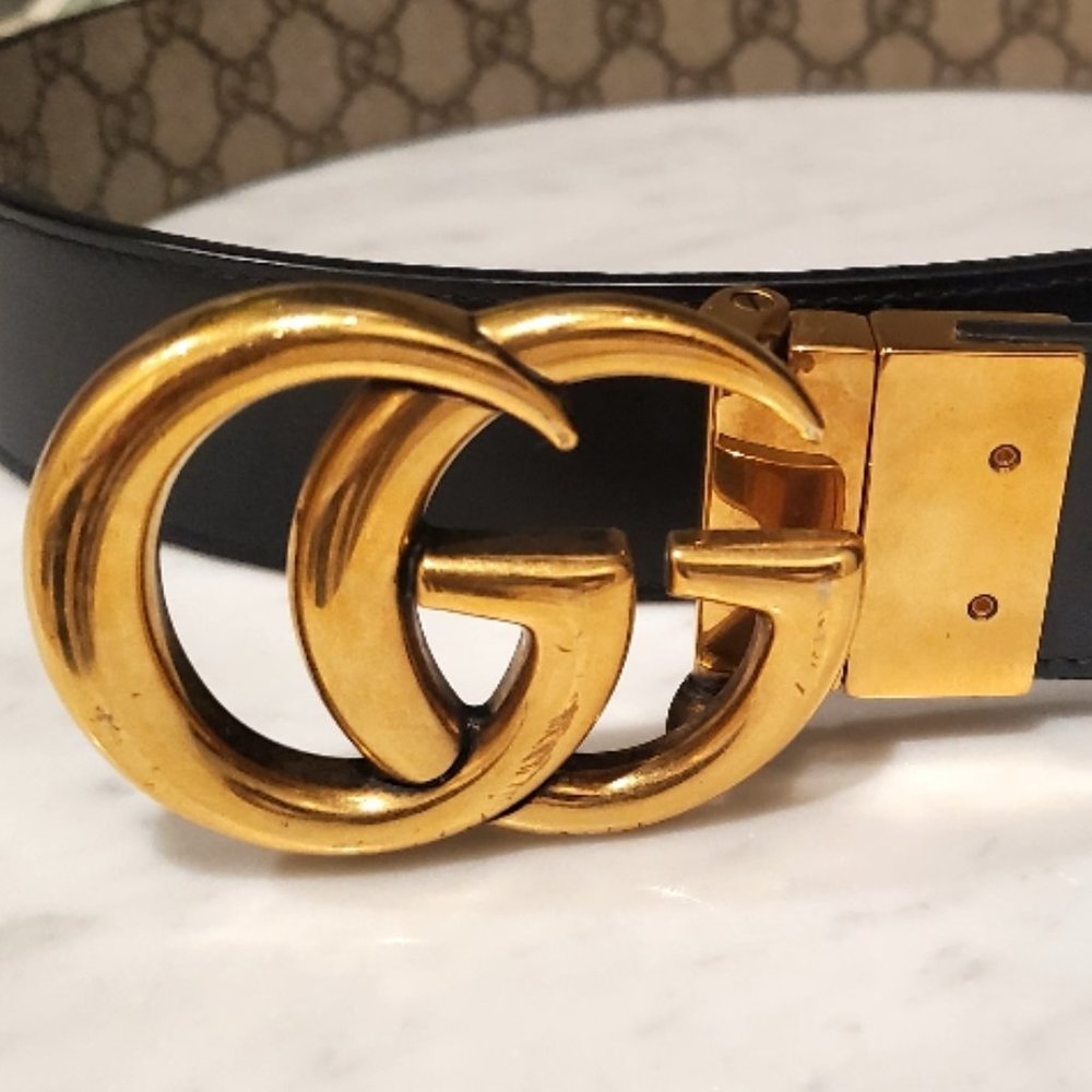GUCCI BELT MONOGRAM UNISEX REVERSIBLE